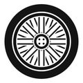 Repair bike wheel icon simple vector. Mechanic fix