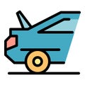 Repair boot car icon color outline vector Royalty Free Stock Photo