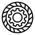 Repair car clutch icon, outline style