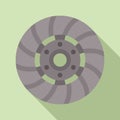 Repair clutch icon flat vector. Car disk