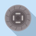 Repair clutch icon flat vector. Disk kit
