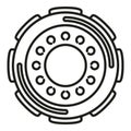 Repair clutch icon outline vector. Car disk