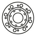 Repair clutch icon outline vector. Car kit