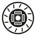 Repair clutch icon simple vector. Disk kit