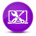 Repair computer luxurious glossy purple round button abstract