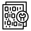 Repair data loss icon outline vector. System accident Royalty Free Stock Photo