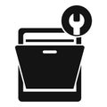 Repair dishwasher icon simple vector. Service broken appliance