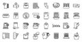 Repair dishwasher icons set outline vector. Heating plumber