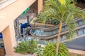 Repair of escalators in shopping center Royalty Free Stock Photo