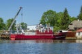 Repair of fishing boat Royalty Free Stock Photo