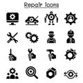 Repair , Fixing & maintenance icon set