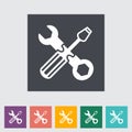 Repair flat icon. Royalty Free Stock Photo