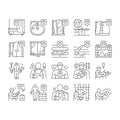 Repair Furniture And Building Icons Set Vector