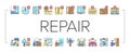 Repair Furniture And Building Icons Set Vector