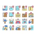 Repair Furniture And Building Icons Set Vector