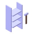 Repair furniture icon isometric vector. Worker service