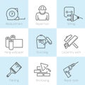 Repair home icons Royalty Free Stock Photo