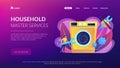 Repair of household appliances concept landing page. Royalty Free Stock Photo