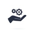 Repair icon. Setting icon vector, Tools, Cog, Gear Sign Isolated on white background. Help options account concept.