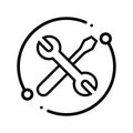 Repair icon vector. Fix illustration sign. Mend symbol. Update logo.
