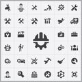 Repair icons universal set