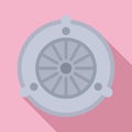 Repair kit clutch icon flat vector. Auto wheel