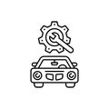 Repair mechanism, car repair icon. Simple line, outline vector elements of garage icons for ui and ux, website or mobile