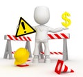 Repair of the money road) Royalty Free Stock Photo
