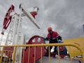 Repair of oil wells Western Siberia,Russia Royalty Free Stock Photo