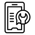 Repair order service icon, outline style