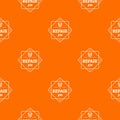 Repair pattern vector orange