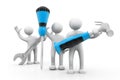 Repair people with tools in hand Royalty Free Stock Photo