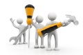Repair people with tools in hand Royalty Free Stock Photo