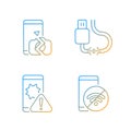 Repair related gradient linear vector icons set