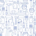 Repair and renovation tools Hand drawn vector icons Royalty Free Stock Photo
