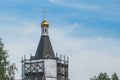 Repair, restoration or construction of a new church in the city against the blue sky Royalty Free Stock Photo