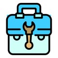 Repair service suitcase icon vector flat Royalty Free Stock Photo