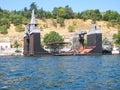 Repair ship dock in port of Sevastopol