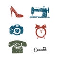 Repair shop pictograms Vector set Royalty Free Stock Photo