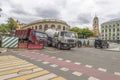 Repair of streets and roads in the center of Moscow urban work in the summer
