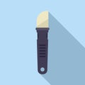 Repair tablet knife icon flat vector. Mobile broken