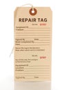 Repair tag Royalty Free Stock Photo