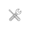 Repair thin line icon, settings outline vector logo illustration Royalty Free Stock Photo