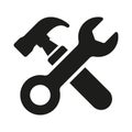 Repair tool Icon. Screwdriver and Wrench Vector illustration Royalty Free Stock Photo