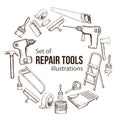 Repair tool illustration Royalty Free Stock Photo