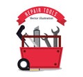Repair tools construction design Royalty Free Stock Photo