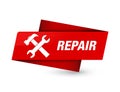 Repair (tools icon) premium red tag sign Royalty Free Stock Photo