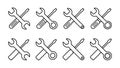 Repair tools icon . tool icon vector. setting icon vector. Wrench and screwdriver. support, Service Royalty Free Stock Photo