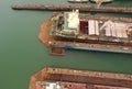 Repair vessels hull ship, tanker in shipyard