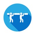 repair work icon with long shadow. Elements of constraction icon with long shadow. Signs and symbols collection icon with long sha